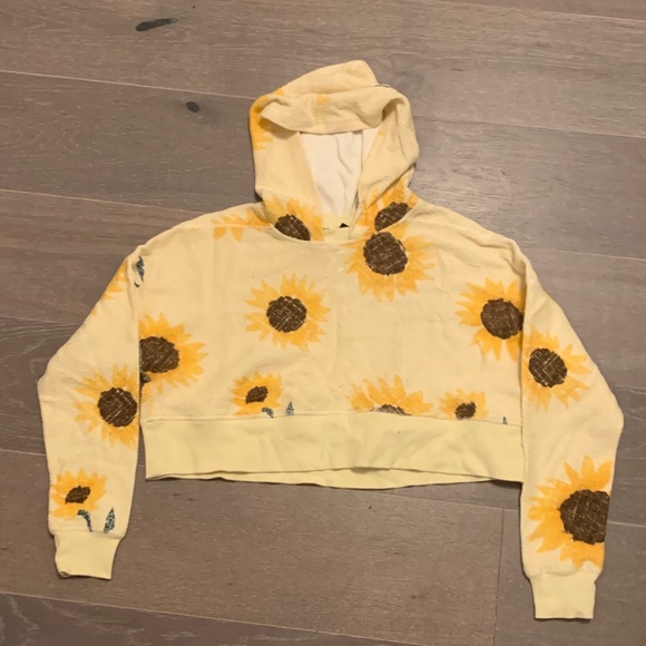 Urban outfitter out from under sunflower cropped hoodie - Picture 1 of 4